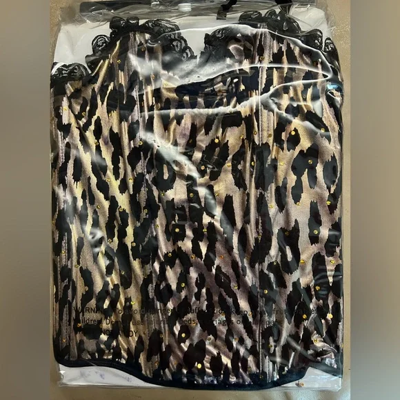 NIP Sexy Dreamgirl Black & Gold Leopard Corset Costume Cosplay Fantasy Lingerie - Picture 4 of 4